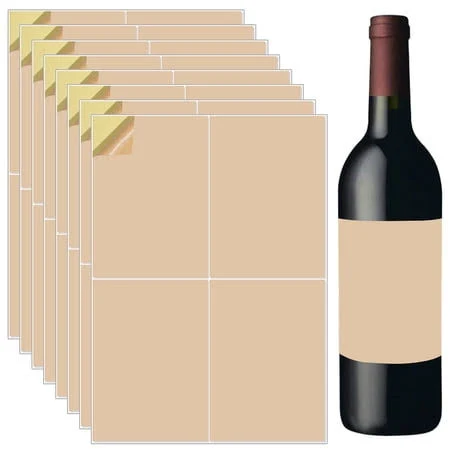80Pcs Printable Wine Bottle Paper Labels