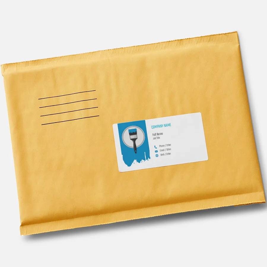 Custom Business Card Stickers | 10 qty | 2" x 3.5" | VistaPrint | Design: Blue, Bold & Colorful, Painting & Wall Covering