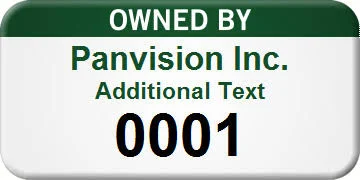 100 Metal Asset Labels FoilGuard Aluminum Labels Tag, 1.5"x0.75"