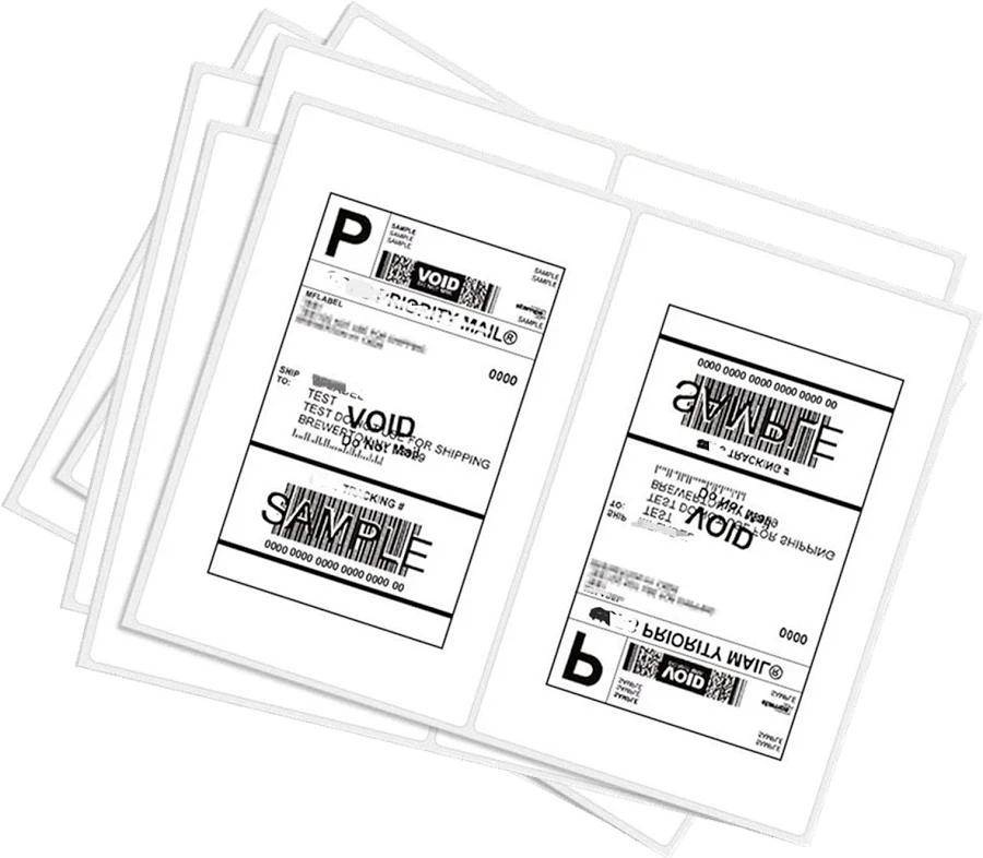 Besteasy 1000 Round Corner Half Sheet Self Adhesive Shipping Labels for Laser and Ink Jet Printers