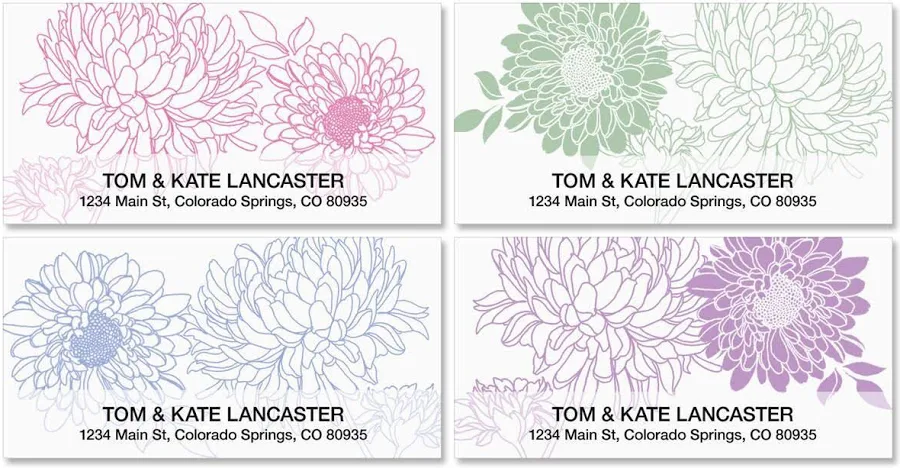 Flora Deluxe Address Labels (4 designs)
