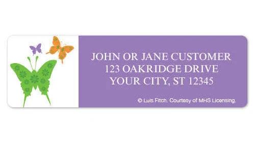 Bright Butterflies Address Labels