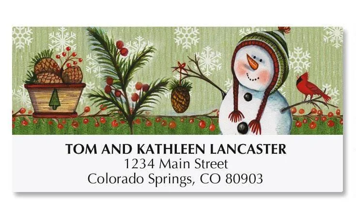 Personalized Simple Gifts Deluxe Self-Stick Address Labels- set of 48