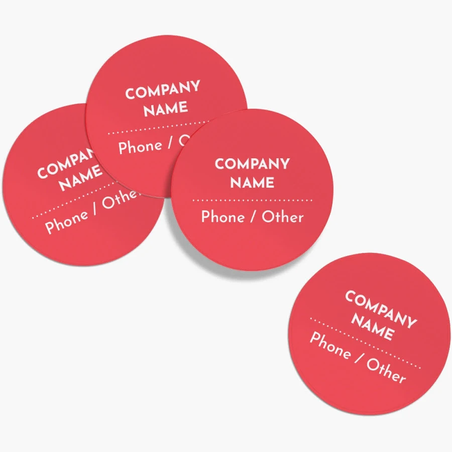 Custom Single Stickers | 2" x 2" | Orange, Red and Pink | VistaPrint | Design: Orange, Bold & Colorful, Styles & Themes