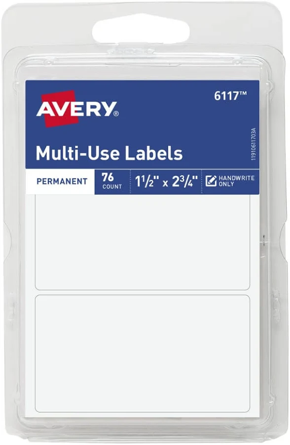 Avery? Rectangle Permanent Adhesive Handwrite Only 1-1/2" x 2-3/4" 76 