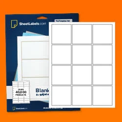 2.5" x 2.5" White Gloss Inkjet Labels