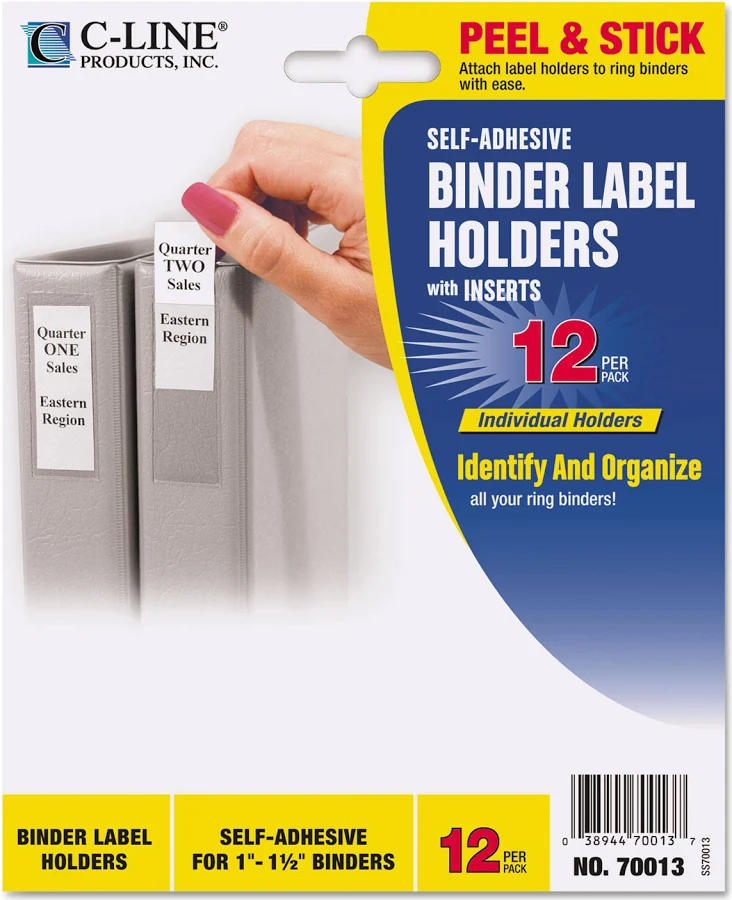 C-Line Self-Adhesive Binder Labels