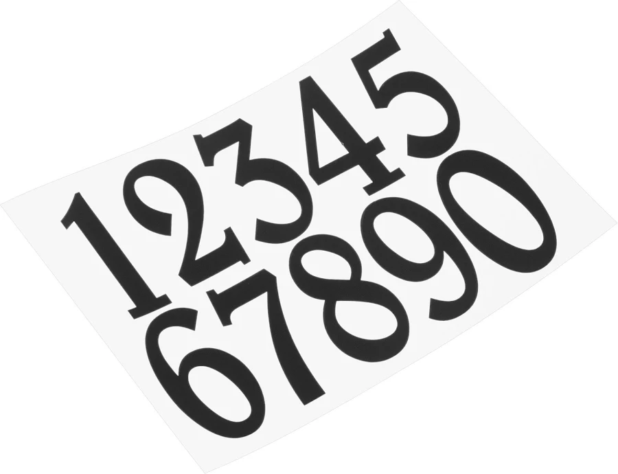 Unique Bargains Reflective Mailbox Numbers Sticker 8.3 Inch Height 0