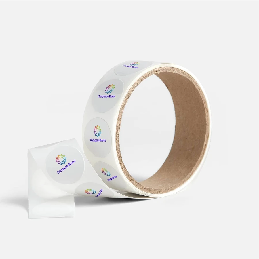 Custom Roll Labels | 1" x 1" | Gray, White and Cream | VistaPrint | Design: Gray, Therapy, Health & Wellness, Styles & Themes, Industry, Conservative