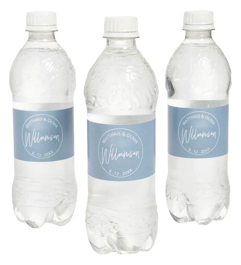 Fun Express Personalized Modern Last Name Water Bottle Labels