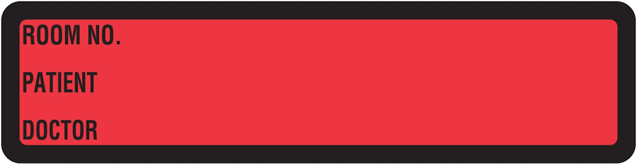 Red Printed Ring Binder Labels 1-3/8" x 5-3/8"- Roll of 200
