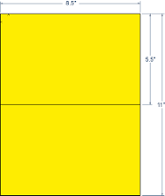 Compulabel318622,8-1/2" x 5-1/2" Laser FL Yellow Labels