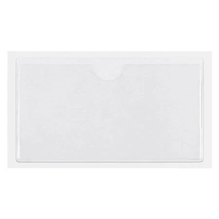 Large Label Holder, Self Adhesive Clear Pocket, Plastic Shelf Tag, Sticking Index Card Pocket for Supermarket Library Kitchen Business Bookshelf 