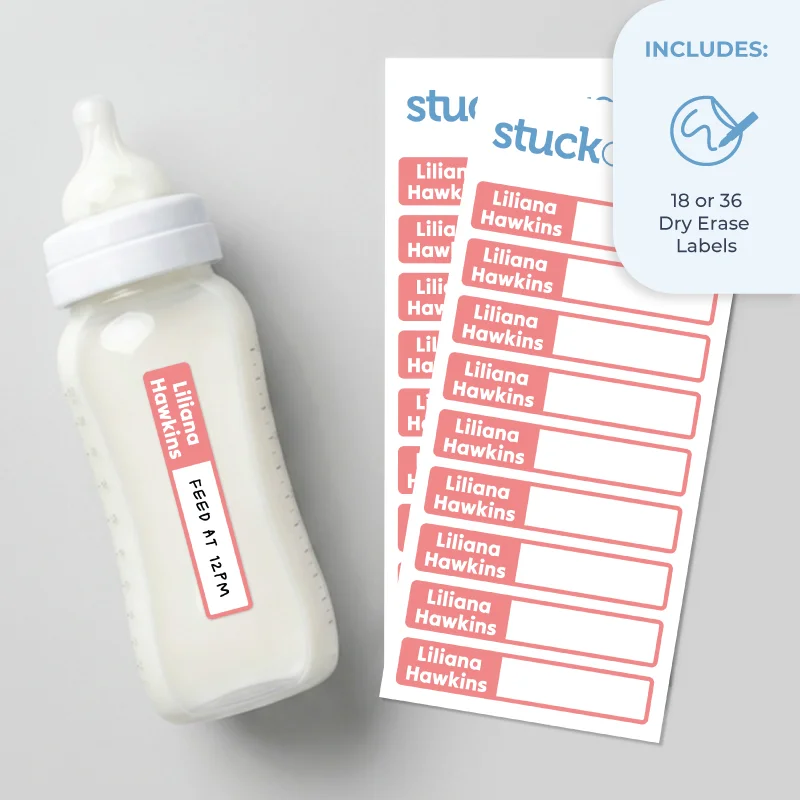 Dry Erase Bottle Labels - Large Rectangle