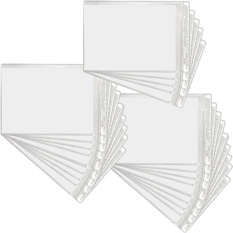 Kaplan Self-Adhesive Pocket Labels - 4" x 6" - Set of 25 - Classroom Supplies