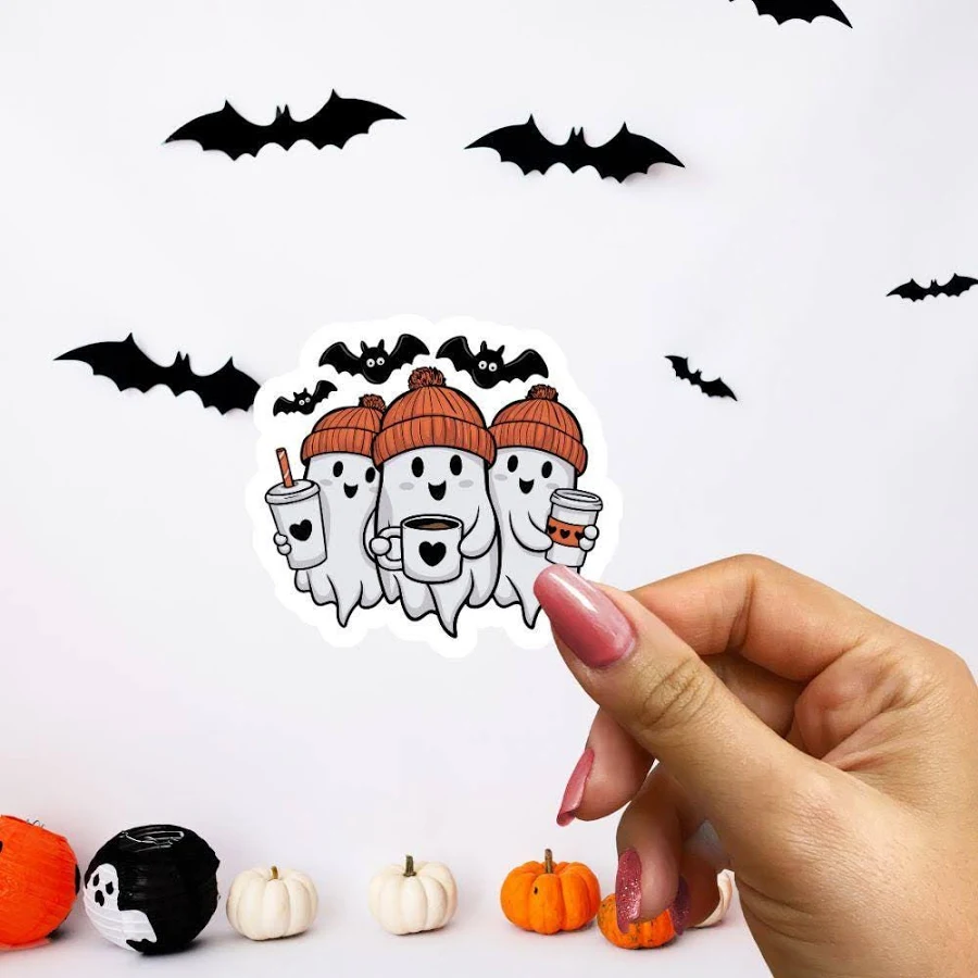 Spooky Season Halloween Ghost Stickers