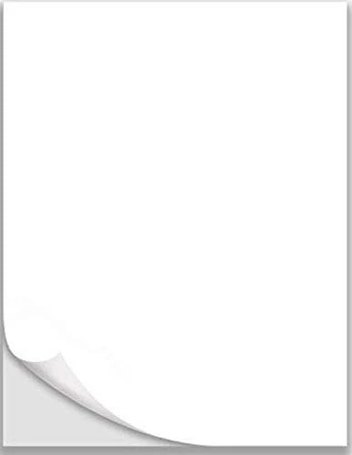8.5" x 11" - Full Sheet Labels, Blank White Matte Permanent Adhesive Sticker Labels for Laser/Ink Jet Printer, Case of 1000 Sheets