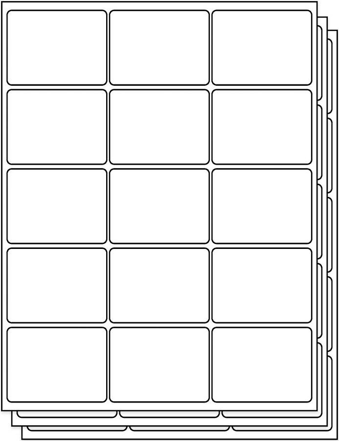 15UP Blank Rectangle Labels