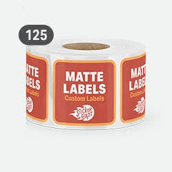 125 Square Matte Labels | Custom | StickerGiant