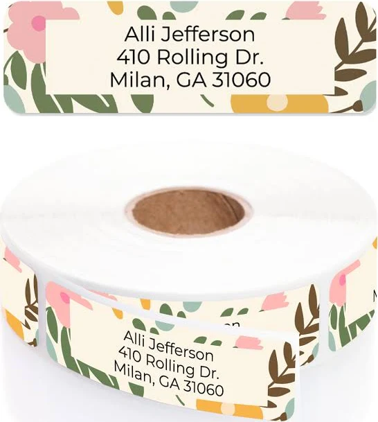 Current Labels Pastel Floral Rolled Address Labels with Dispenser