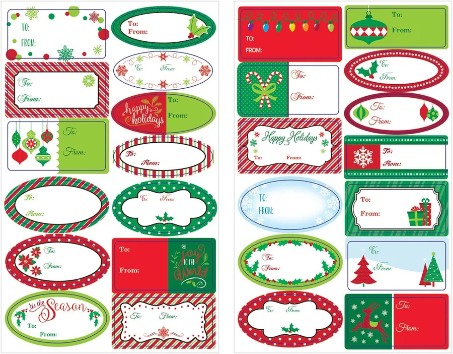 Amscan Holiday Adhesive Gift Labels
