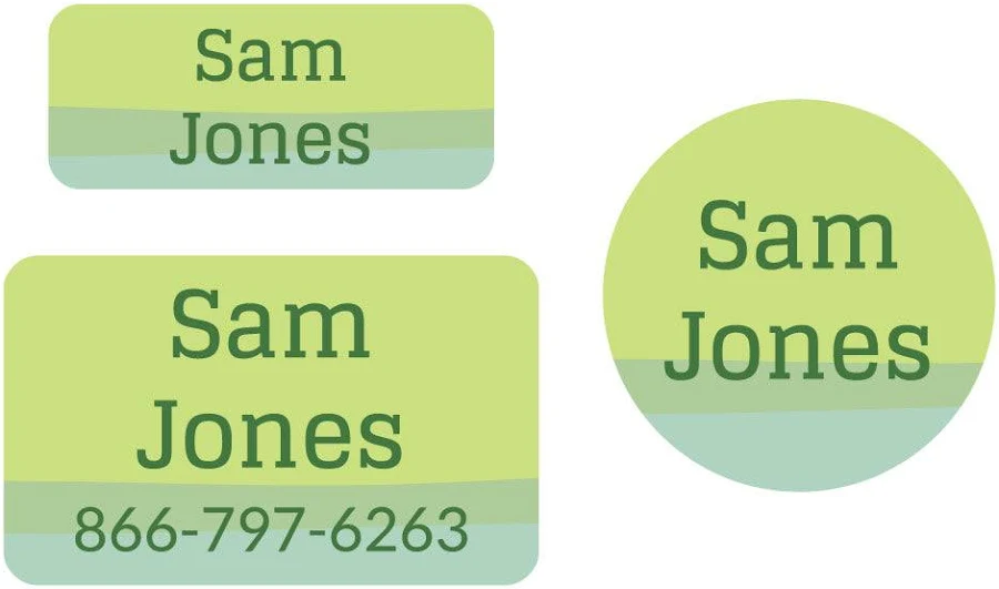 Personalized Clothing Labels Pack - Ombre Clothing Labels Pack - Ombre Green by Name Bubbles