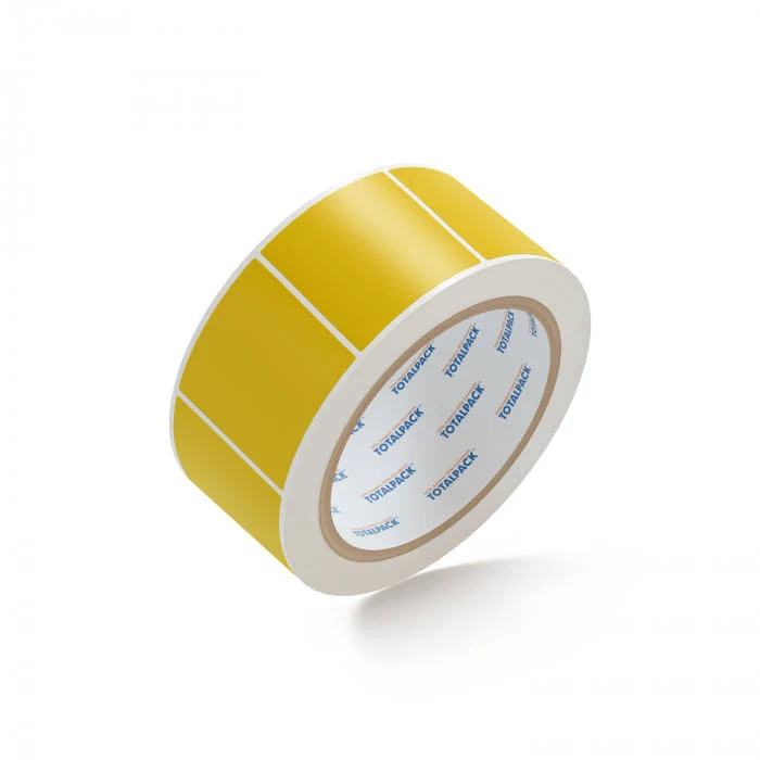 TOTALPACK 4 x 4" Yellow Inventory Square 1000 Labels per Roll