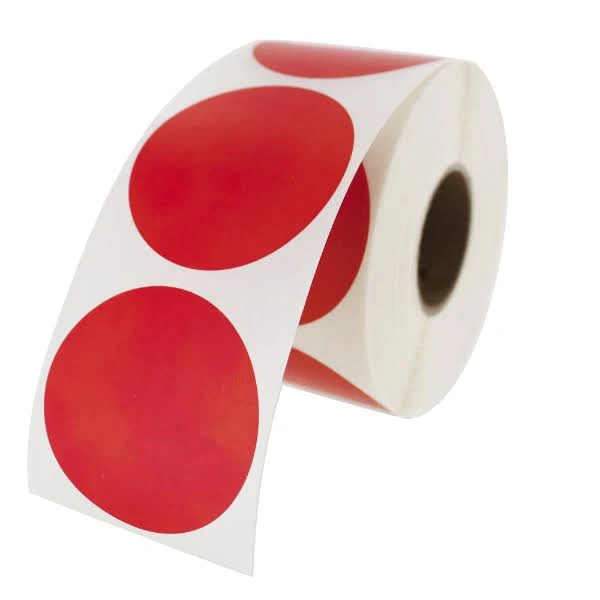 Red Circle Stickers and Labels - 1.5" | Dymo Label Supplies From Label Value