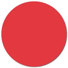 Red Solid Label 1" Circle Cold Temp 1000/ Roll
