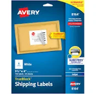 Avery Shipping Labels w TrueBlock Technology Inkjet Printers 8164