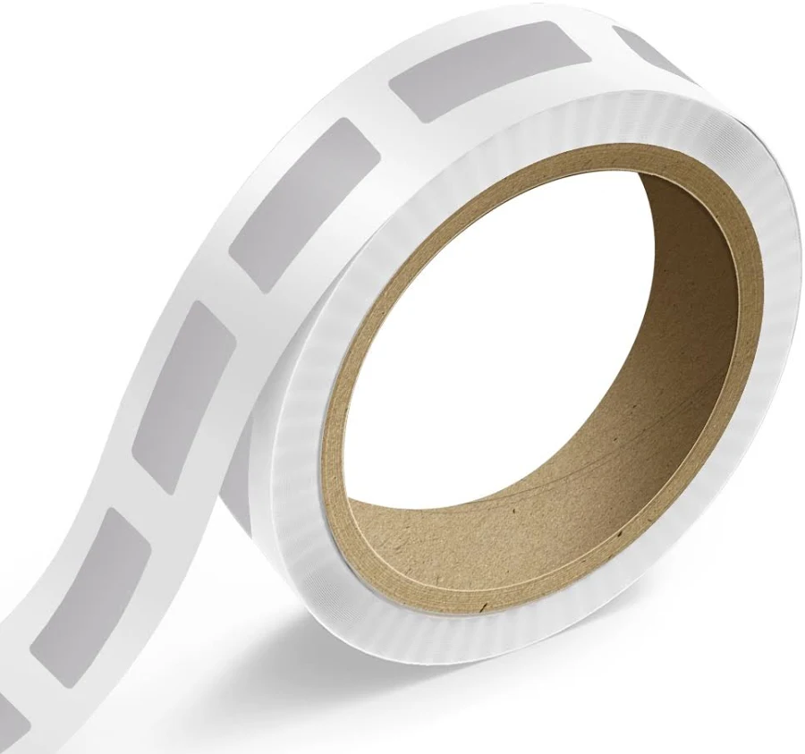 JAM Custom Matte Silver Foil Roll of Rectangle Labels