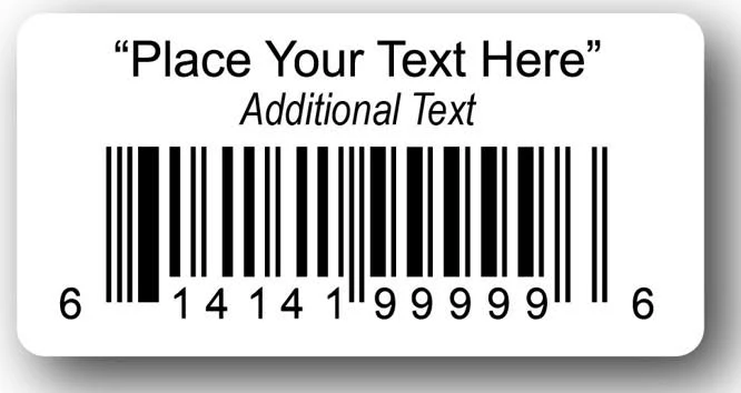 Quantity 1000 - 3'' x 1.5'' Paper UPC Barcode Labels & Stickers
