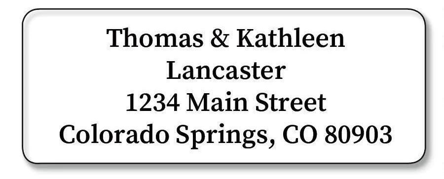 Personalized Self-Stick Clear Premier Address Labels -Set of 240