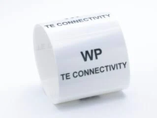 TE Connectivity White Industrial Label Die-Cut Permanent Acrylic Adhesive