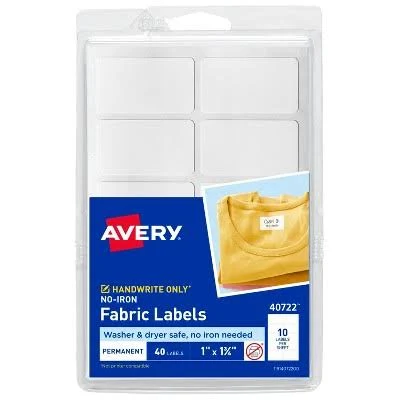 No-Iron Fabric Labels 1" x 1-3/4"