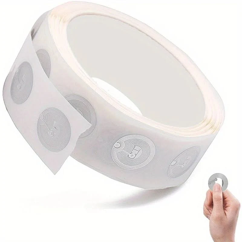 Round NTAG215 NFC Tags Blank Rewritable 13.56MHz Smart Sticker Label