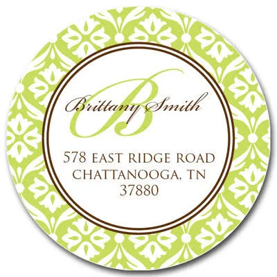 Prints Charming Address Labels - Pink & Brown Delicate Floral