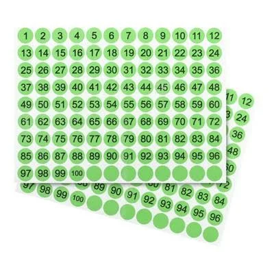 Unique Bargains Self-Adhesive Waterproof Round Number Sticker