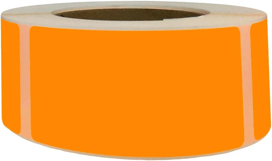 Fluorescent Rectangle Labels 2" x 4