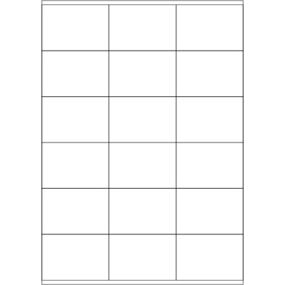 White paper self-adhesive labels 70x48 mm, on A4 sheet, for laser and inkjet printing