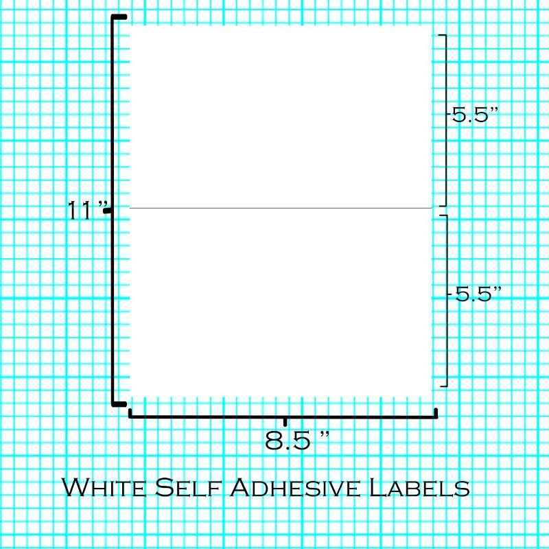 8.5 inch x 5.5 inch Half Sheet Shipping Label