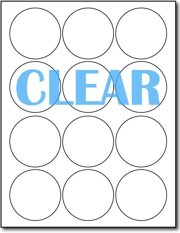 Clear Round Labels