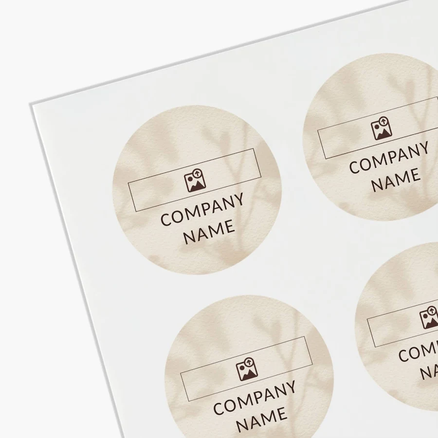 Custom Product Labels on Sheets | 1"x1" | Cream, Gray and White | VistaPrint | Design: Cream, Florals & Greenery, Florists, Retail, Styles & Themes