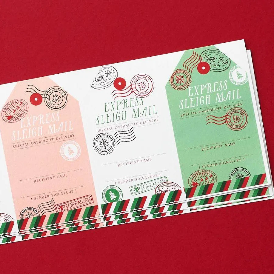 Paper Source Sleigh Mail Gift Labels