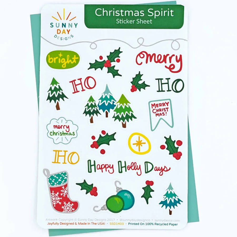 Christmas Sticker Sheet for Teachers