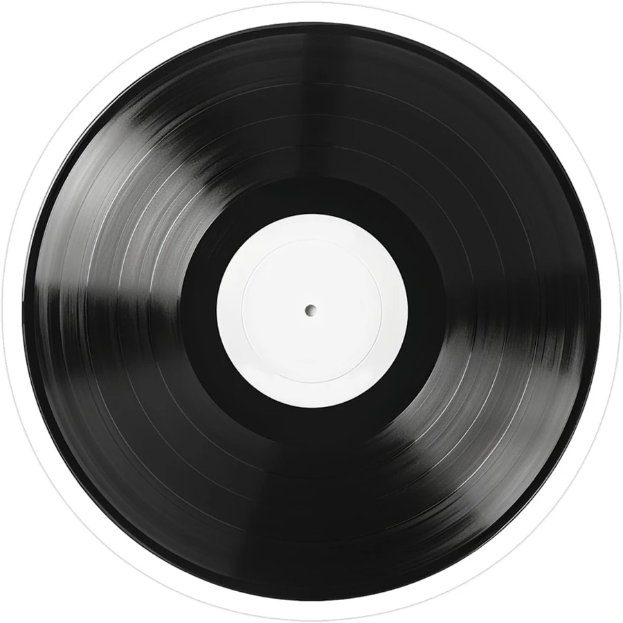 Blank Vinyl Lp Music Vinyl Sticker by MiraCleAI72