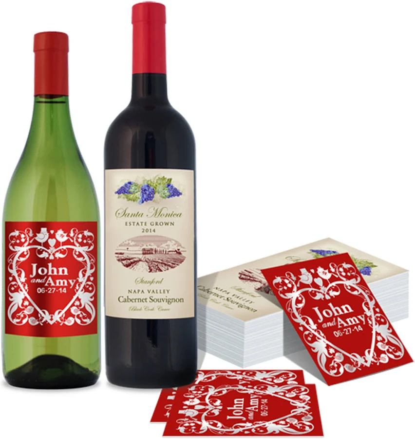 100 pcs Wine Labels - Custom Sticker Label Printing