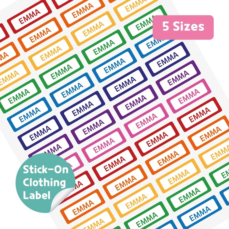 Custom Stick-On Clothing Labels: Personalized Washable Name Label Stickers