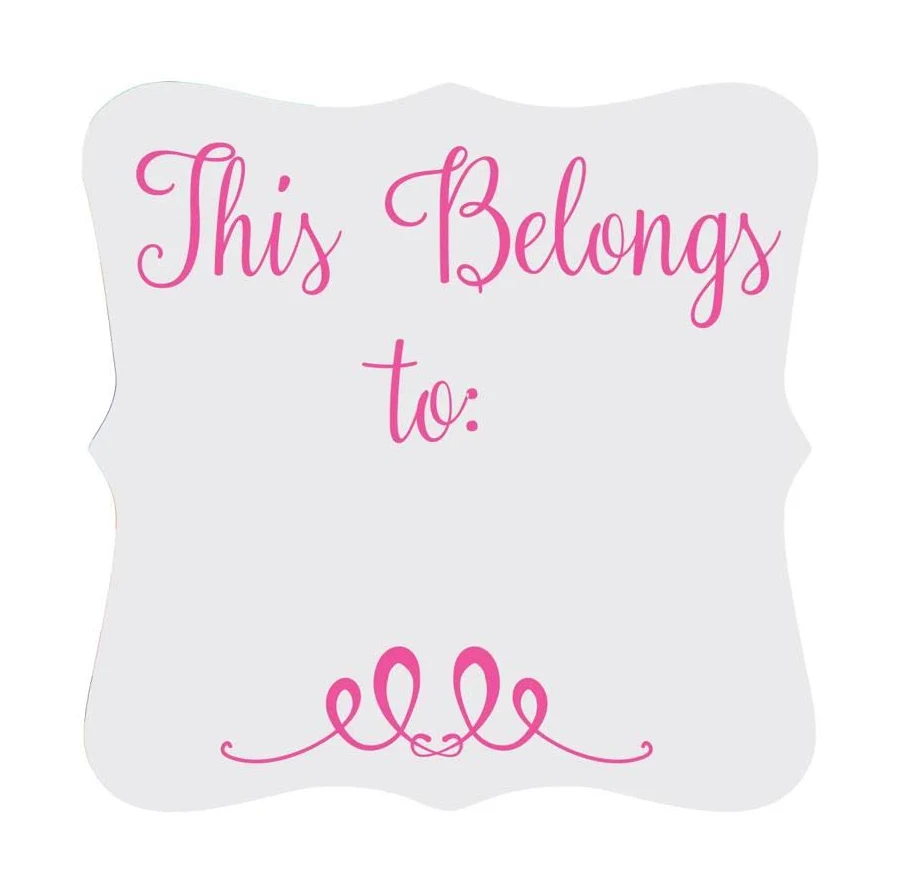 144 Pc Personalized Ornate Die-Cut Labels