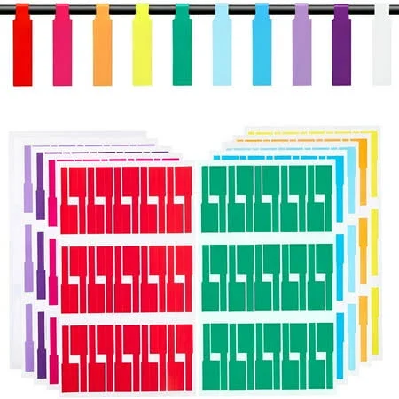 Ccocc 300 Cable Labels,10 Colors Cord Labels Tags for Electronics,Waterproof Labeling Wire for Cable Management,Self Adhesive Wire Labels Tags 